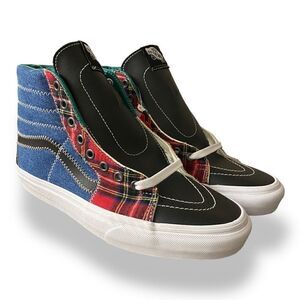 Vans Off the Wall Mens Sk8-Hi Tartan Daze Spike Sneakers size 7.5 / 9 Womens
